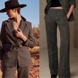 Banana Republic WYLDER TWEED PANT Wool Blend Sz 14 NEW w/Tags Ret $150 Old Money
